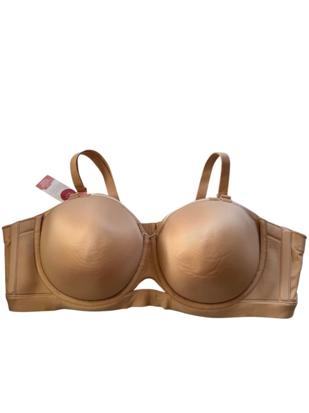 Cacique Cacique Comfort Bliss Strapless Convertible Bra Nude 54D Recycled Nylon - Picture 13 of 14